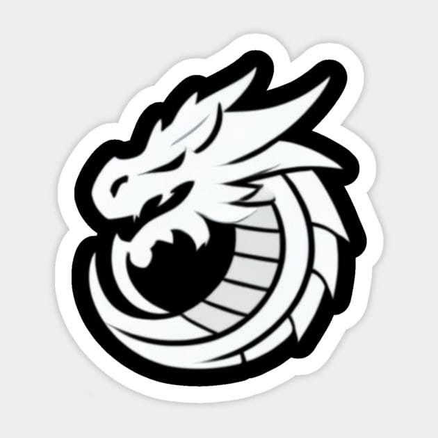 White Dragon Sticker by youssda